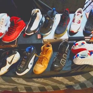 Variety of size 12 sneakers.
